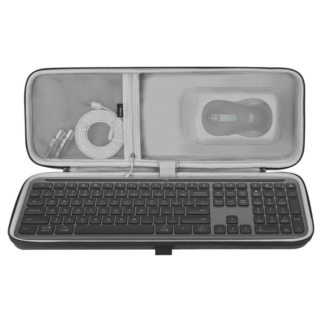 Geekria Geekria เหมาะสําหรับ Logitech K950+M750 คีย์บอร์ดเมาส์ชุดกระเป๋าเก็บกระเป๋าคีย์บอร์ดแบบพกพา