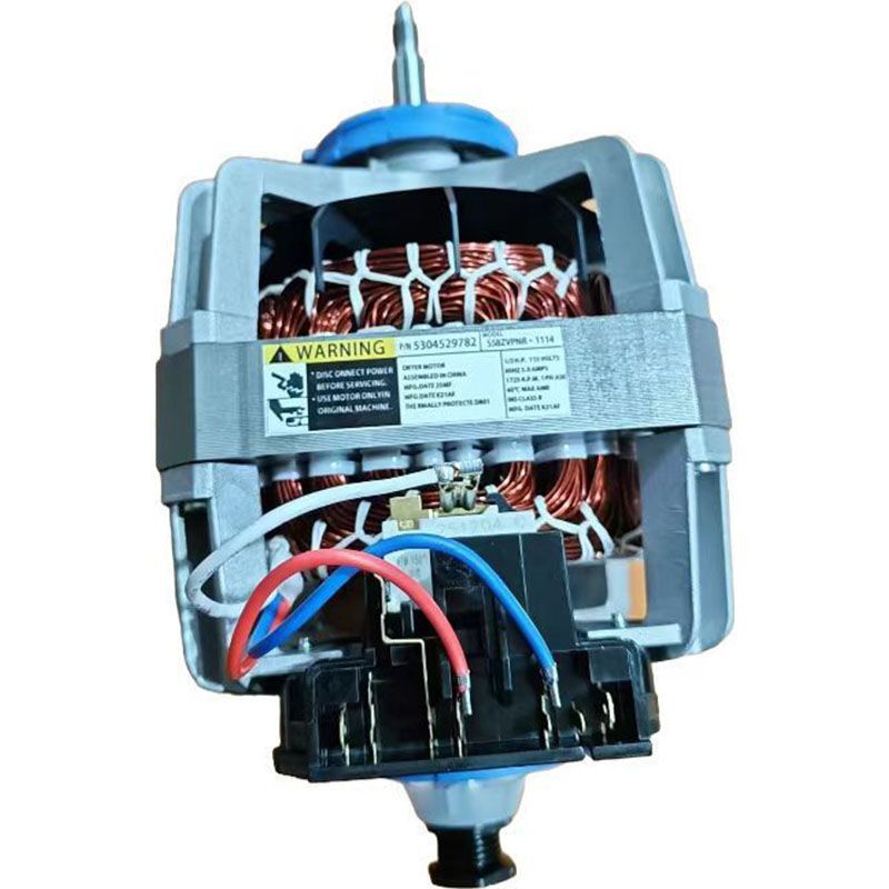 มอเตอร์เครื่องอบผ้า 5304529782/1114 คอสีฟ้า 120V/60Hz ของใหม่แท้ สินค้าพร้อมส่ง อะไหล่มอเตอร์สำหรับเ