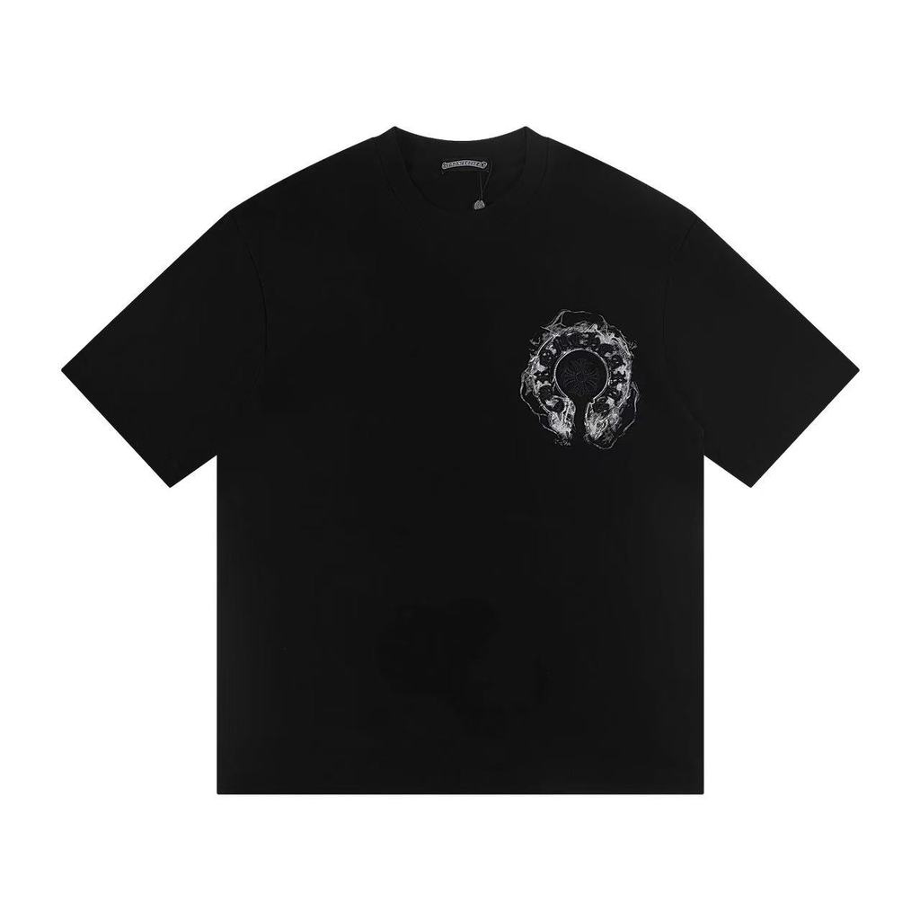 Chrome Hearts/Chrome Hearts 2026 ต้นฤดูใบไม้ผลิสไตล์ใหม่เสื้อยืดแขนสั้นชายหญิงคู่สไตล์ Street Soft C