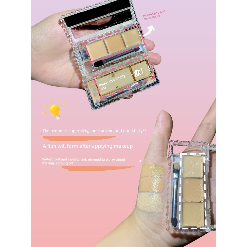 concealer คอนซีลเลอร์ ญี่ปุ่นญี่ปุ่น CANMAKE/Ida Tricolor คอนซีลเลอร์ Repairing Moisturizing Moistur