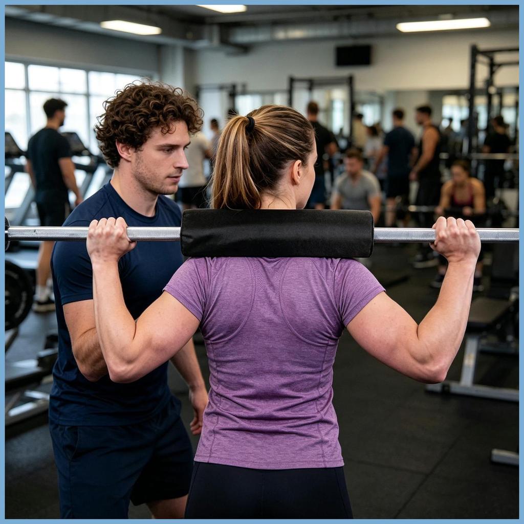 Squat Pad Cushion Support Strength Training Anti-Slip Squat Bar Pad สําหรับ Home Gym การฝึกอบรมส่วนบ