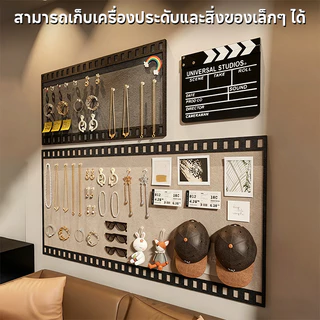 กระดานสักหลาด DIY ปักหมุด กระดานข้อความ ไร้การเจาะรู มีกาวในตัว ติดตั้งง่าย ติดรูป ตกแต่งผนัง สไตล์นอร์ดิก