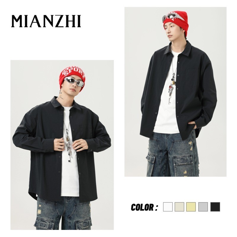 MIANZHI 🔥เสื้อเชิ้ตกันแดดแขนยาวขายดีไทย✨ผ้าไหมเย็นระบายอากาศดี ไม่อับเหงื่อ｜ปกป้องผิวจาก UV ทั้งวัน 