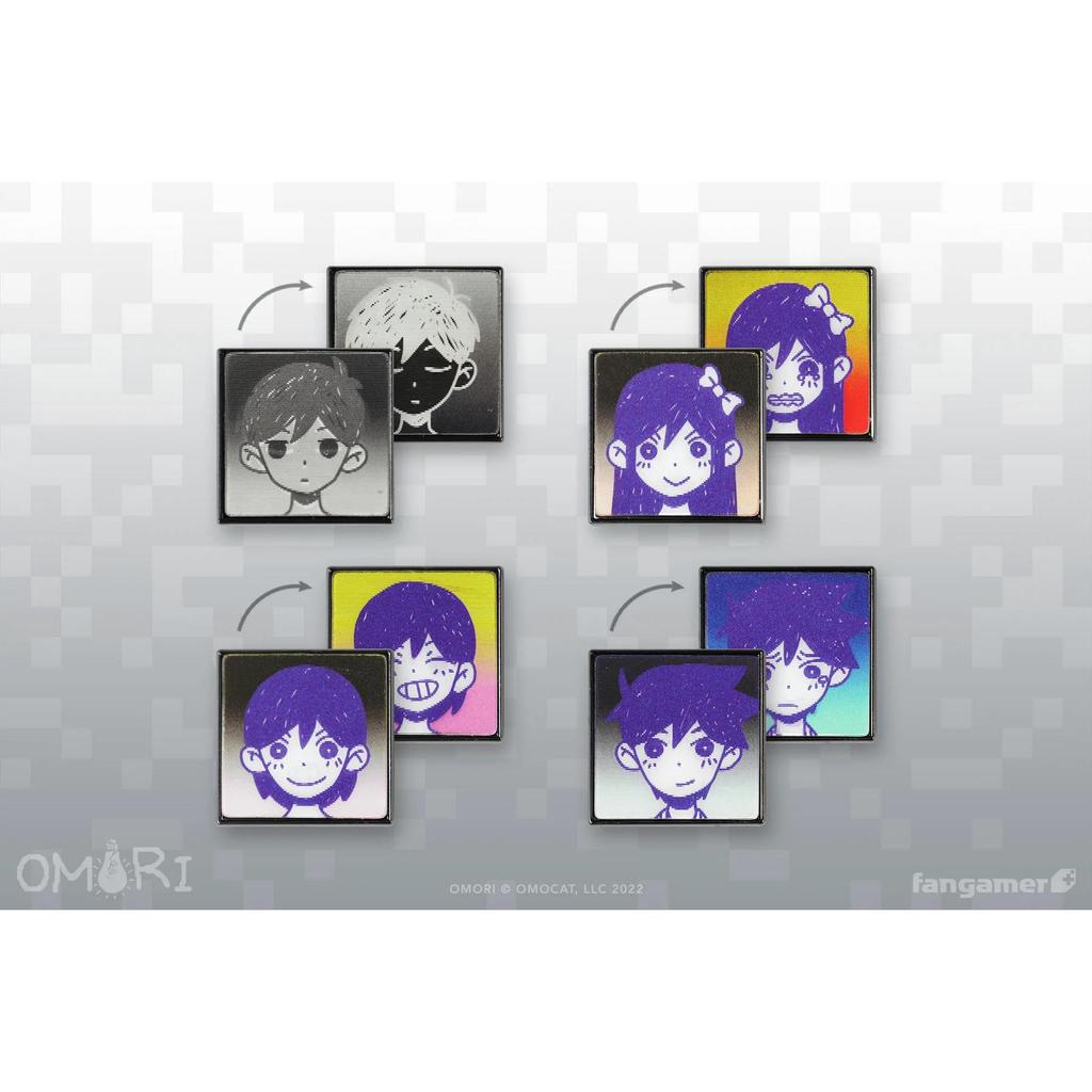 เข็มกลัด Fangamer OMORI Grille Lens Buckle 4 ชิ้น เซ็ตORIGINAL จากสินค้าเกม