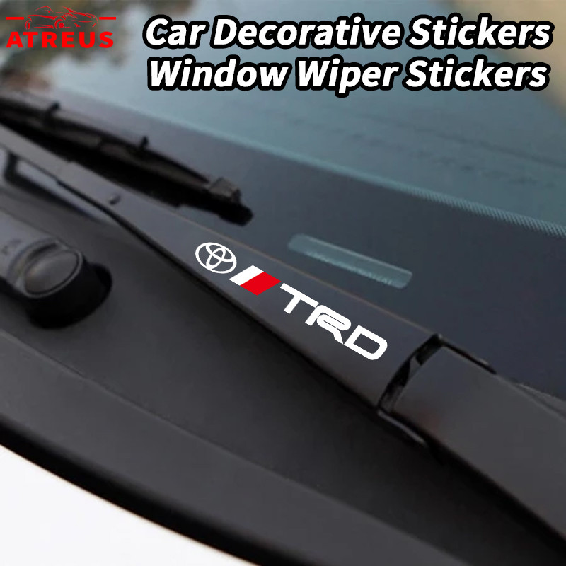 2 ชิ้น Toyota TRD สติ๊กเกอร์ ติดรถยนต์ สติ๊กเกอร์ที่ปัดน้ำฝนรถยนต์ ใบปัดน้ำฝน สติ๊กเกอร์ สติกเกอร์กั