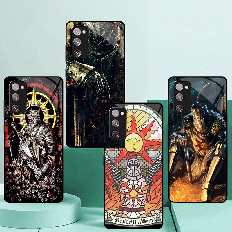 Dark souls 04 เคสโทรศัพท์แก้วสําหรับ Samsung Galaxy S25 S24 Ultra S23 Fe S22 Plus S21 S20 S10 S9 ฝาค