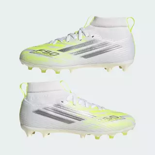 adidas ฟุตบอล รองเท้าฟุตบอลทรงมิดคัท F50 SPARKFUSION LEAGUE Firm Ground / Artificial Ground สำหรับเด็ก เด็ก สีขาว IH1772