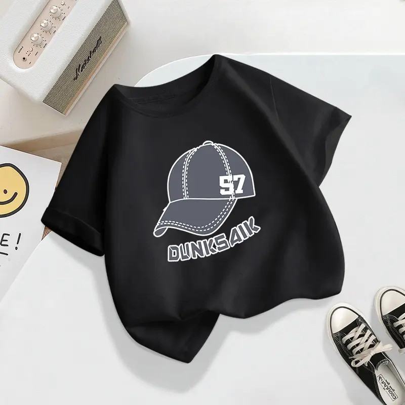 Yout-children เสื้อเด็ก ของเด็ก เสื้อคอกลม cotton ลายพิมพ์ทันสมัย 'DUNKSAIK' สบายและนุ่ม ระบายอากาศดี
