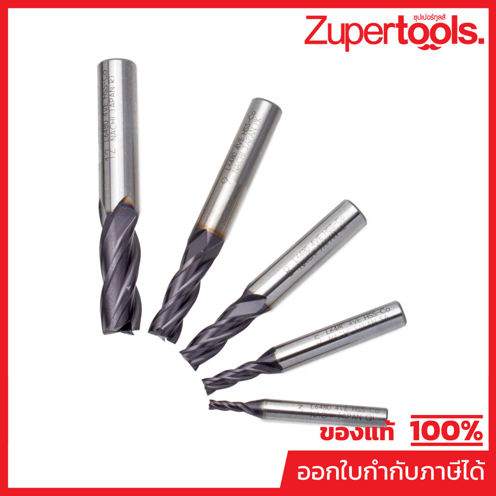 NACHI (นาชิ) L6480_12.0MM ดอกเอ็นมิลล์ Victory 4 ฟัน เคลือบผิว TiAlN ใช้กัดงานเหล็ก งานแสตนเลส งานอะลูมิเนียม งานทองแดง