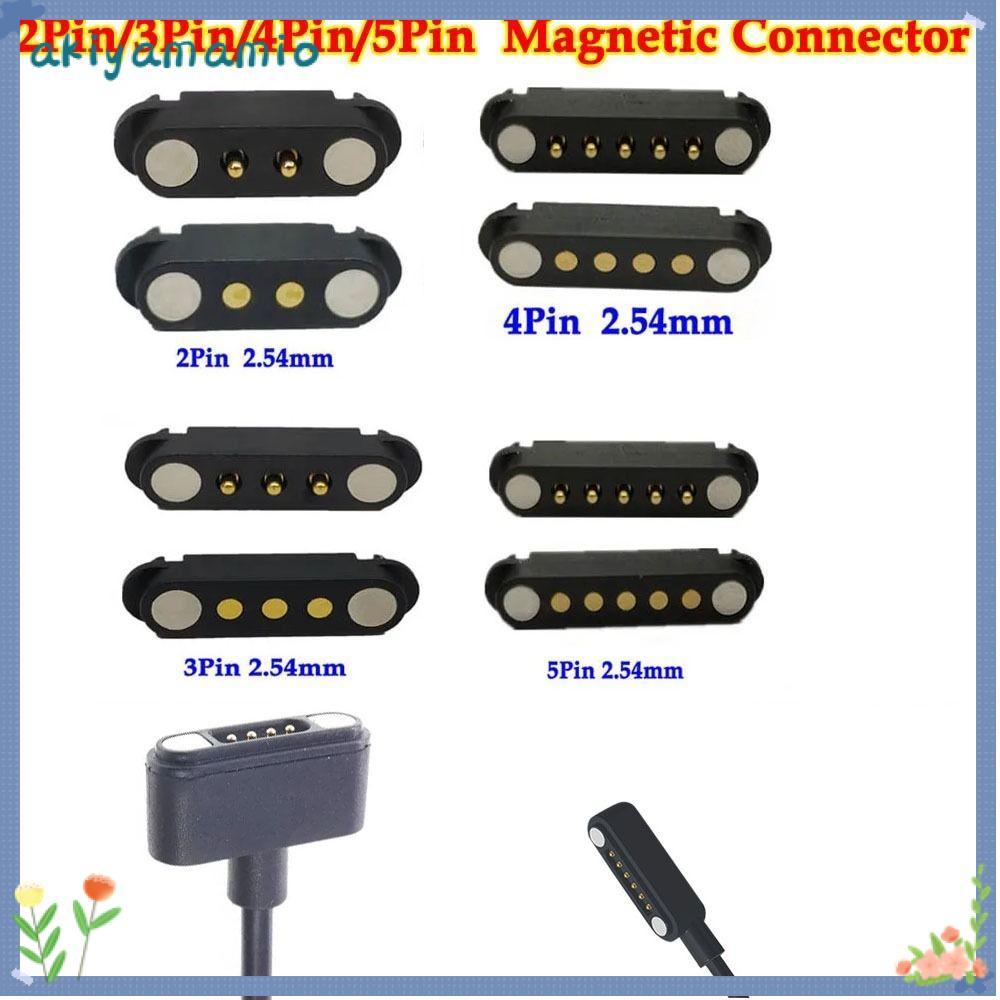 AKIYAMAMIO DC Magnetic Pogo Pin Connector, 2Pin 3Pin 4Pin 5Pin กันน้ํา Pogopin Magnetic Connector, 2