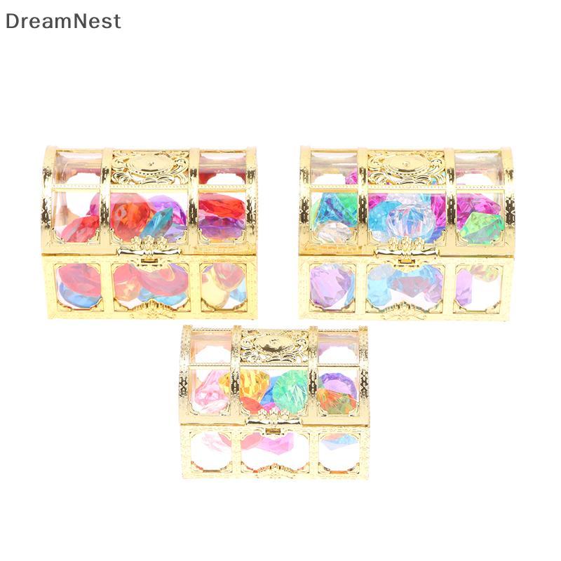 [DreamNest] 1 ชุดเด็ก DIY อุปกรณ์เสริมกล่องคริสตัลสมบัติของเล่นเด็กอะคริลิคอัญมณีที่มีสีสันพลาสติกอัญมณีขนาดใหญ่ (th)