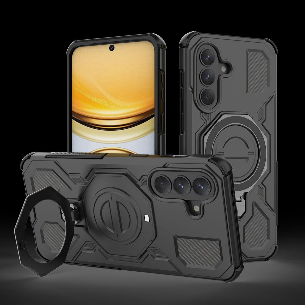 เกราะเรขาคณิตแหวนสําหรับ Samsung Galaxy A37 ฝาครอบแม่เหล็กสําหรับ Samsung Galaxy A37 กันกระแทก Coque