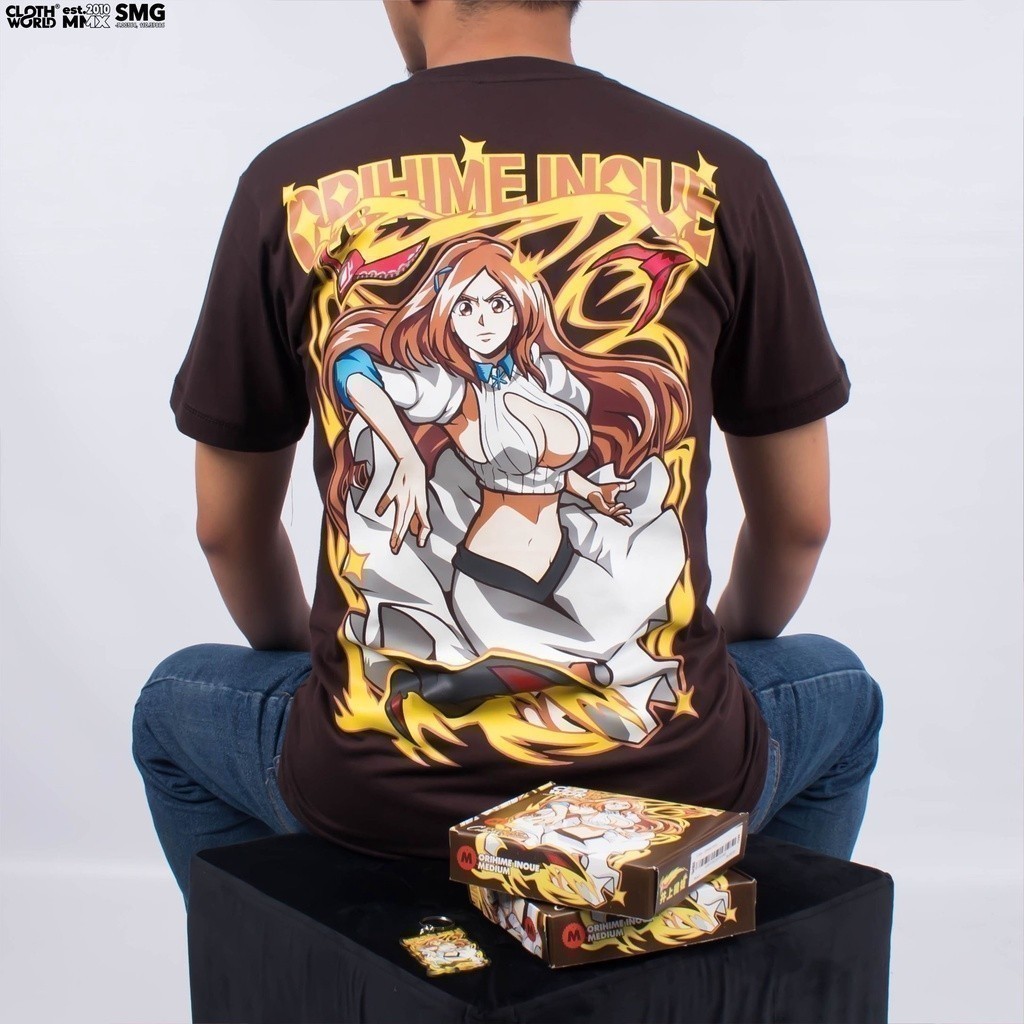 เสื้อยืดอนิเมะ Bleach แบบแฟชั่น Orihime Inoue & Shun Rikka