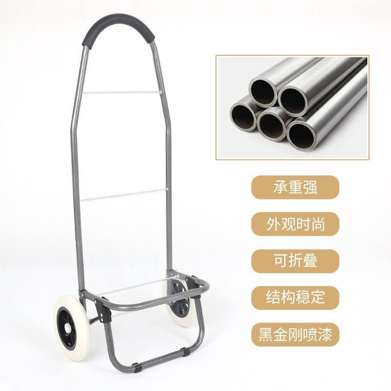 Old Man LOGO พิมพ์ได้พับรถเข็นรถเข็นซูเปอร์มาร์เก็ต Retractable Grocery Shopping Cart ขายส่งรถเข็นโร