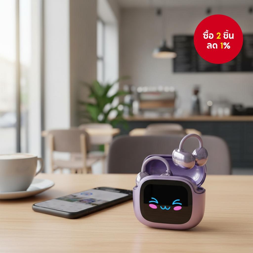 HTC NE32 หูฟังเอียร์บัดแปลภาษาเรียลไทม์ AI บลูทูธ 6.0 TWS HiFi กันน้ํา IPX5 วอลเปเปอร์ปรับแต่งได้