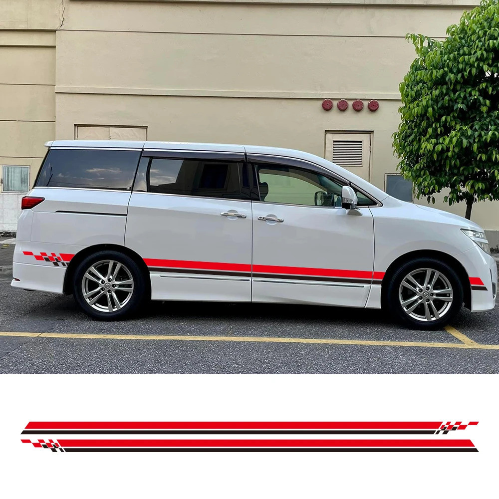 Car Side Stickers For Nissan Elgrand E50 E51 E52 2.5 3.5 Parts Camper Van Line Graphics Tuning Acces