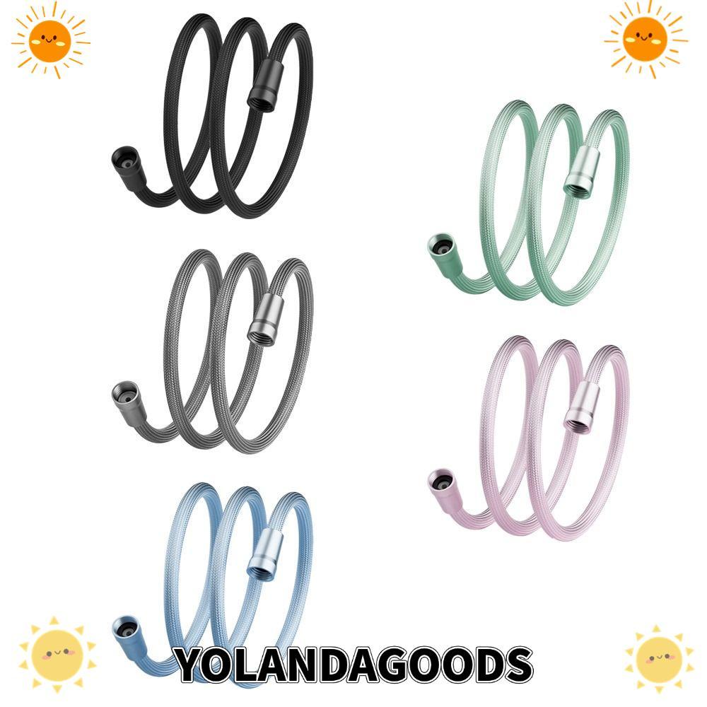 YOLANDAGOODS1 สายฝักบัวมือถือ, GI/2 Anti Winding Shower Tube, 1.5/2 เมตรยืดหยุ่นแรงดันสูงอาบน้ําท่อไ