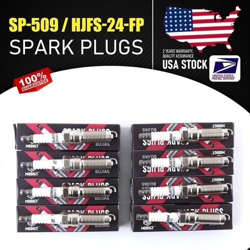 Enhance Engine Performance For SP-509 HJFS-24-FP, OEM Spark Plugs Set 8pcs NEW