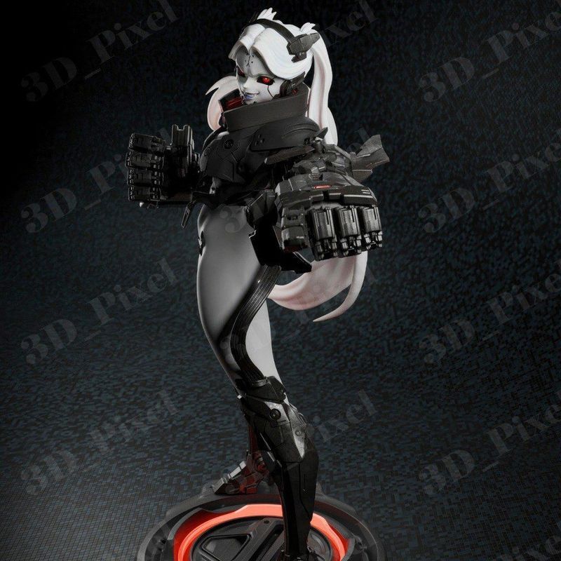โมเดล โมเดลอะไหล่ฟิล์มขาวฟิกเกอร์ Cyberpunk Rebecca High-Precision
