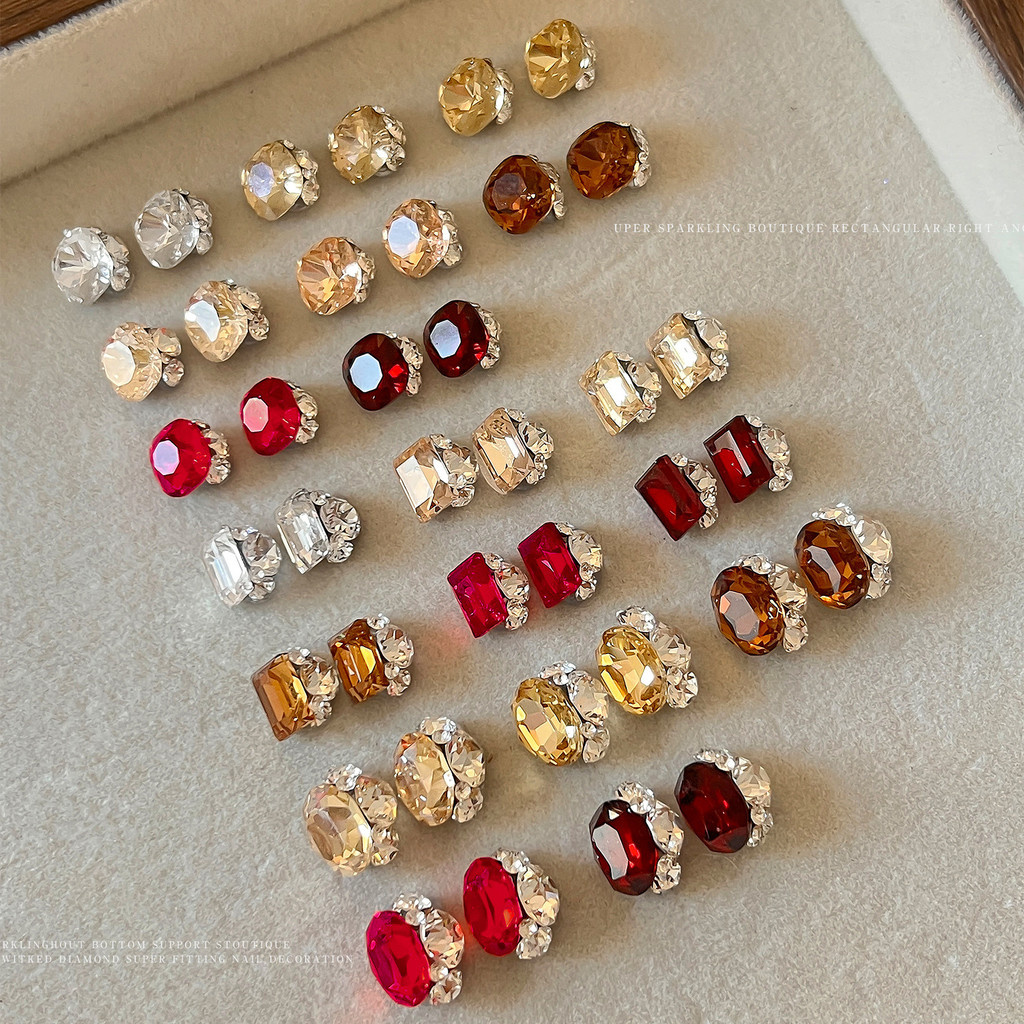 Super Flash K9 Diamond Ball Nails Pile Diamond Melade Fat Square Pigeon Egg Pile Diamond Ball Nails 