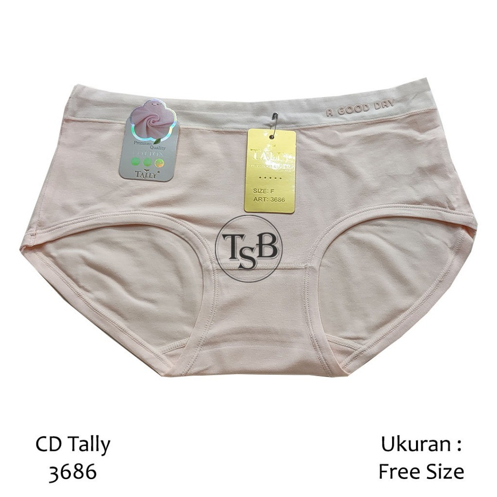 Tally 3686 กางเกงชั้นในสตรี 3 ชิ้น Tally ผู้หญิง CD Tally กางเกง Tally CD Tally ฟรีขนาด