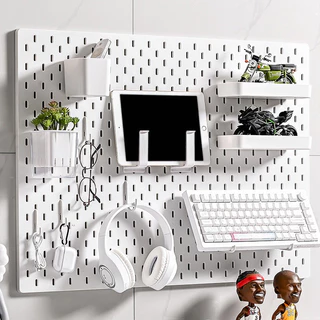 Cajojo DIY 76*56cm Big Pegboard ใหญ่พิเศษ ขาตั้งกระดานปักหมุด แบบติดผนัง fit IKEA SKADIS แผ่นวางของติดผนัง