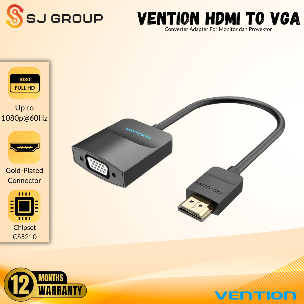 Vention Adapter Converter HDMI เป็น VGA 0.15M สําหรับจอภาพและโปรเจคเตอร์ - 42154