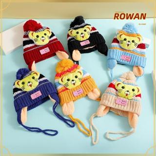 ROWANTH หมวกถักแบบการ์ตูน หมวกสวมหัวอบอุ่น ออกแบบมาเพื่อป้อง…