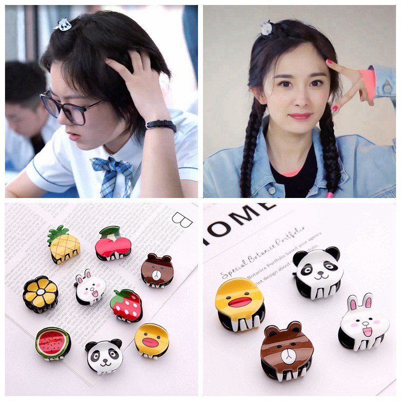 พินผมลายแพนด้าและกระต่าย แบบแฟชั่นของYang Mi และPalin Miaomiao