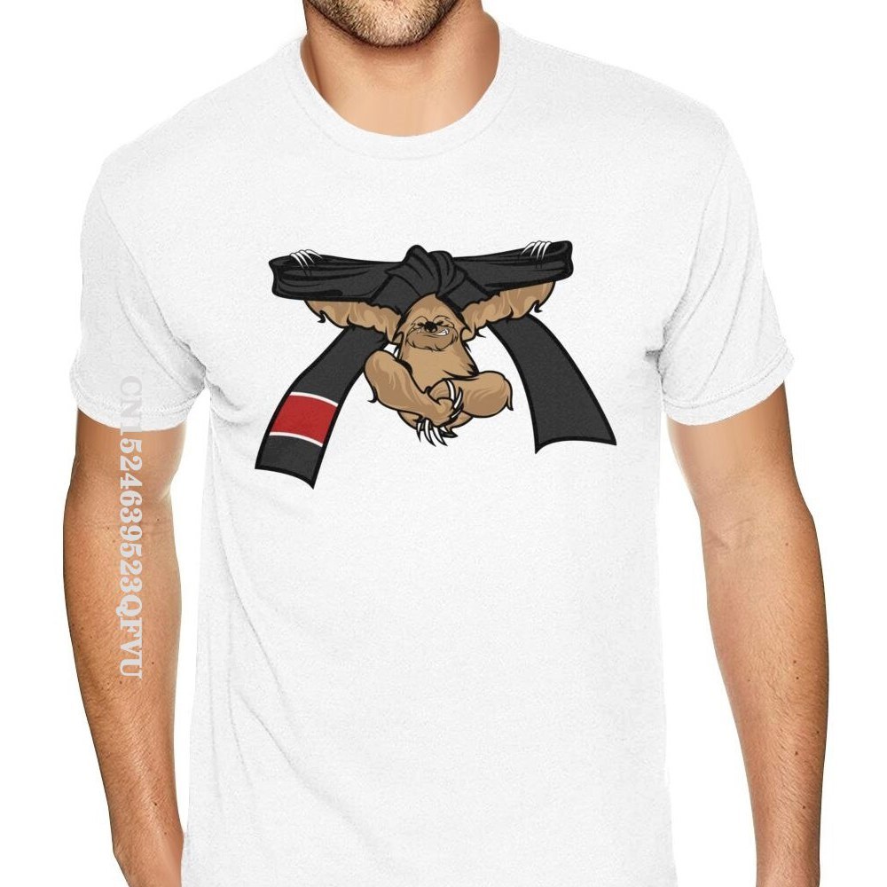 S-5XL Lovely Sloth Jiu Jitsu Shirt Bjj Black Belt T-Shirt Men Men Women Top  England Style Tshirts M