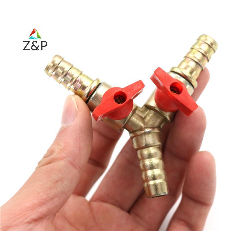 Z&P 3 Way Tee ทองเหลือง Y ปิดวาล์ว 3/8