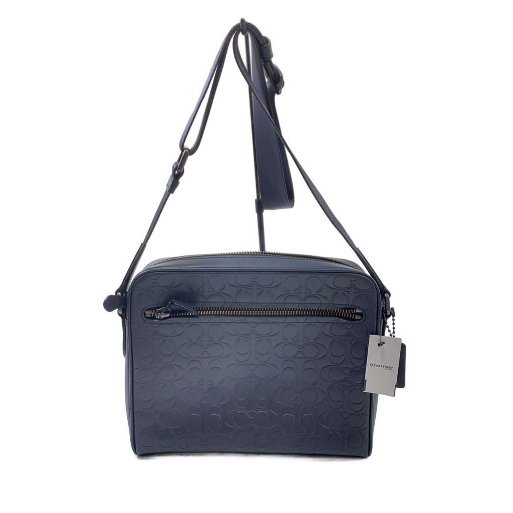 COACH shoulder bag -- BLK All-over print 32220 Leather Black Direct from Japan Secondhand