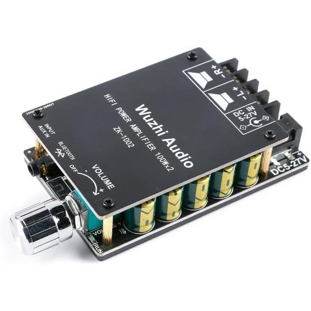 ZK-1002 100W x 2 HiFi Bluetooth-Compatible Amplifier Board with TPA3116D2 Chip 2.0 Channel Mini HiFi