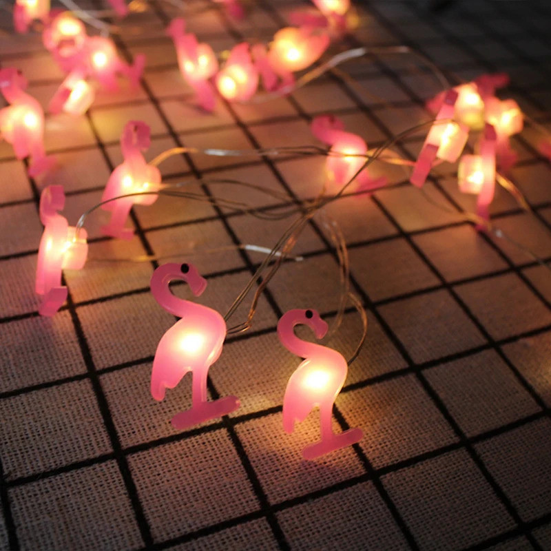 แบตเตอรี่ขับเคลื่อนไฟ LED String 3M 30LEDs Fairy สับปะรด Rainbow Flamingo Unicorn Star Shape LED Gar