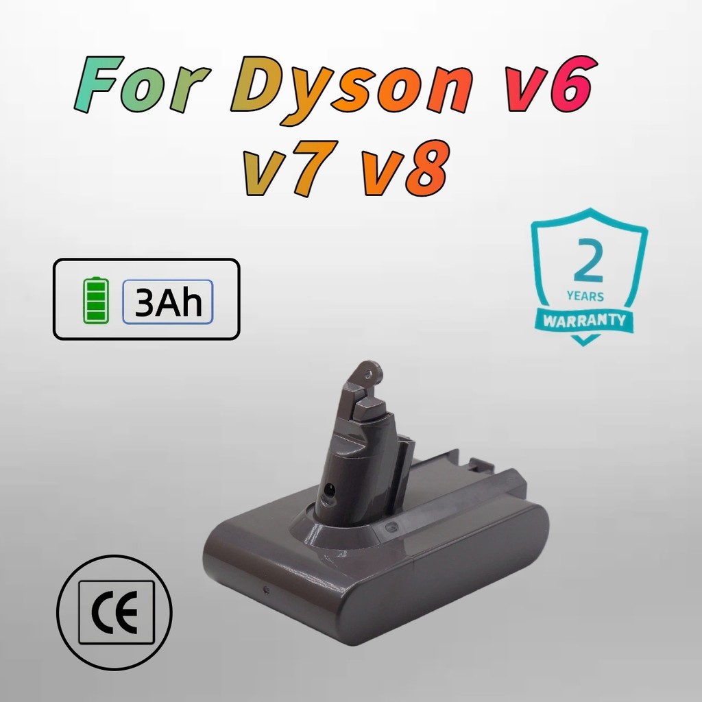 แบตเตอรี่ 25.2V 3Ah ใช้กับ Dyson V8 V10 DC61 DC62 รับประกัน 2 ปี