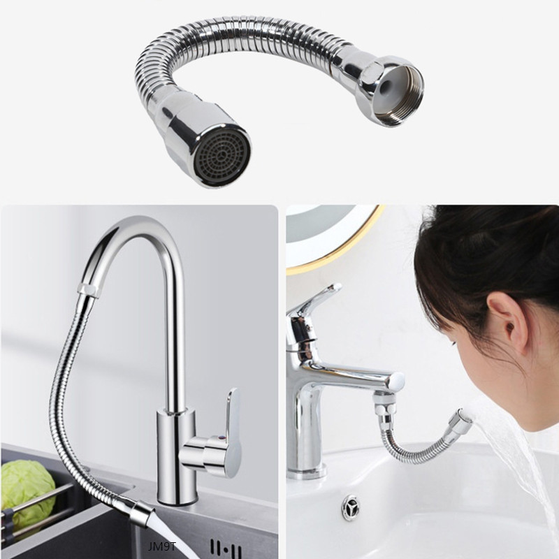 JM9T-1PC 13 ซม.-30 ซม.ก๊อกน้ําห้องครัวสแตนเลส Extender หัวฉีด Aerator Bendable Home Kitchen Supplies