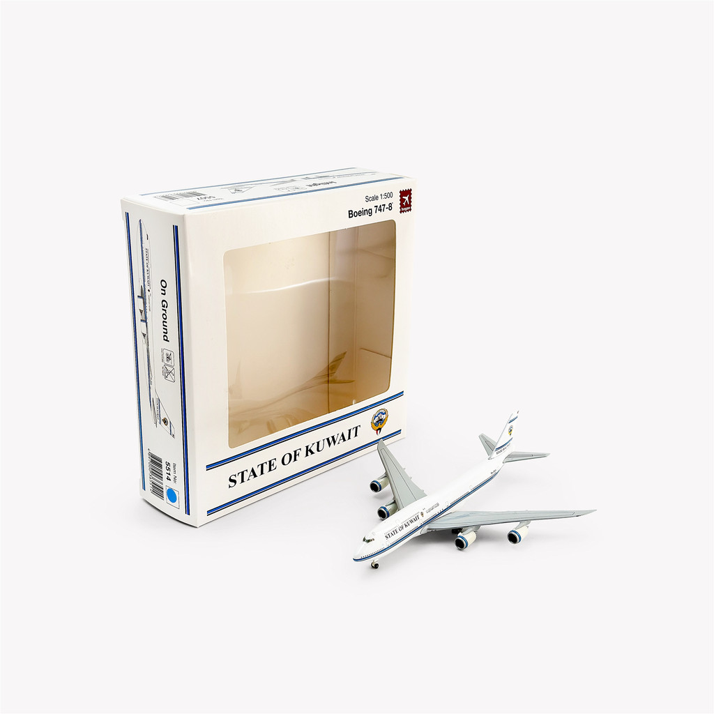 Hogan 1: 500 HG5514 B747-8 9K-GAA คูเวต ท่าทางพื้นดินเครื่องบินพิเศษ