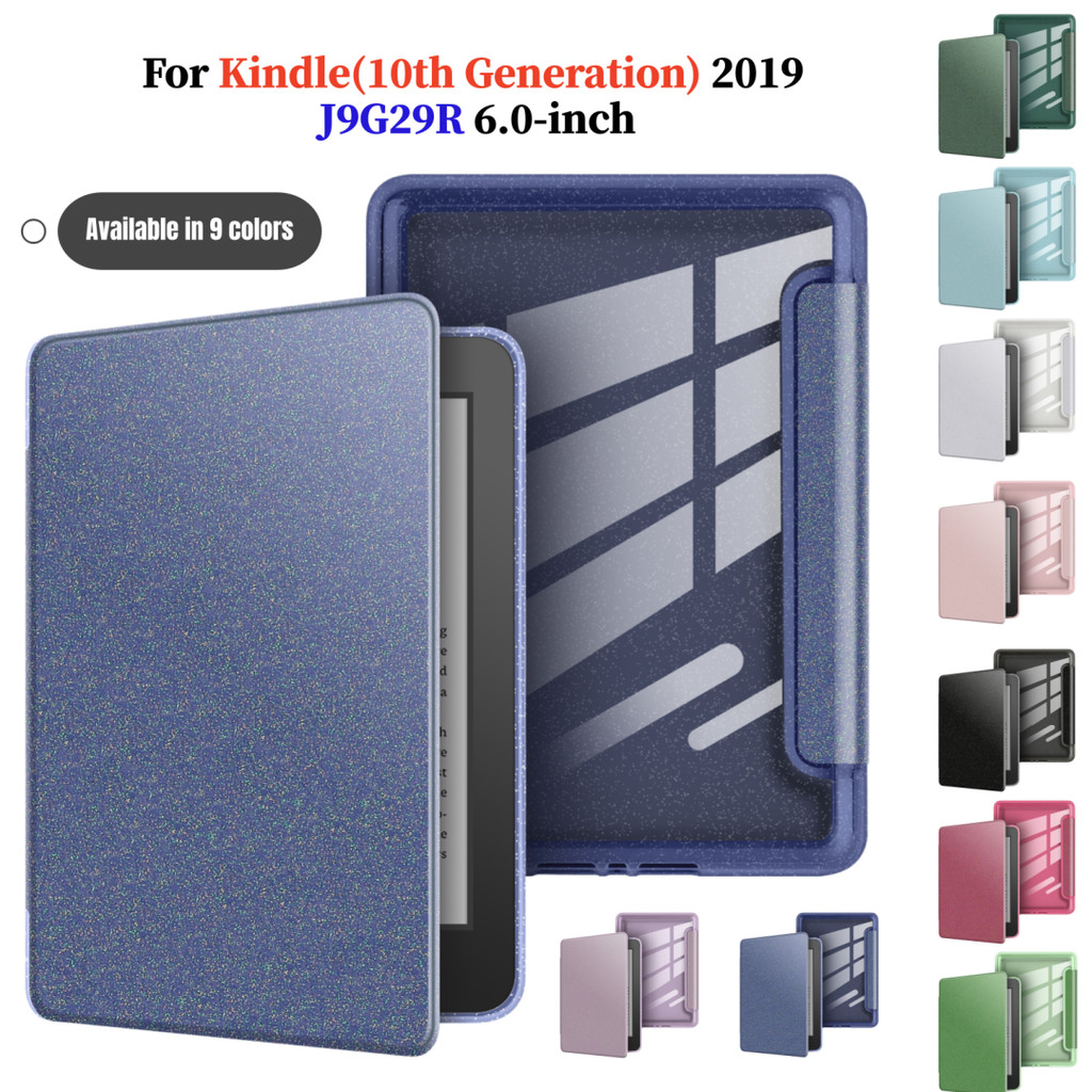สําหรับ Kindle 10th Gen 6.0 "2019 J9G29R อะคริลิคใส DIY Flip Cover ที่ถอดออกได้ Snap-on E-Reader กรณ