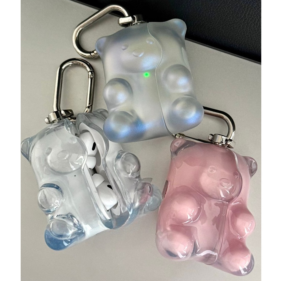 [คลังสินค้าพร้อม] เคสป้องกันหมีสีสันสดใสฝ้าเหมาะสําหรับ แอร์พอด มือโปร2 เคสหูฟังเหมาะสําหรับ แอร์พอด4 เคสแข็ง