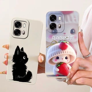 สําหรับ OPPO A6s 5G กรณี CPH2789 ออกแบบใหม่น่ารักการ์ตูนกระต่ายซิลิโคนเหลวนุ่มกันกระแทกสําหรับ OPPO A6s 4G CPH2815 กันชน