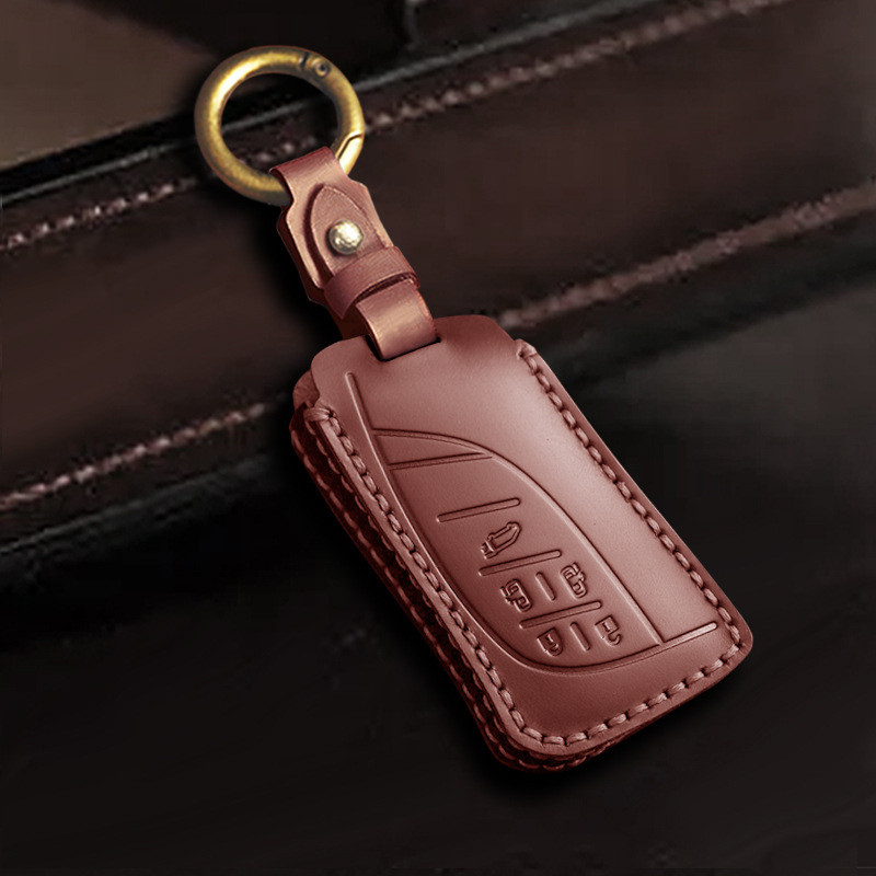 เคสกุญแจหนังแท้ Lexus สไตล์ใหม่สําหรับผู้ชาย LM350h LM500 เคสกุญแจสามมิติแบบรวมทุกอย่างอัจฉริยะ