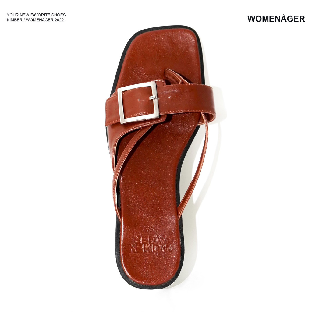 womenager - Kimber Brown รองเท้าผู้หญิง รองเท้าแตะแฟชั่น สวมใส่ง่าย