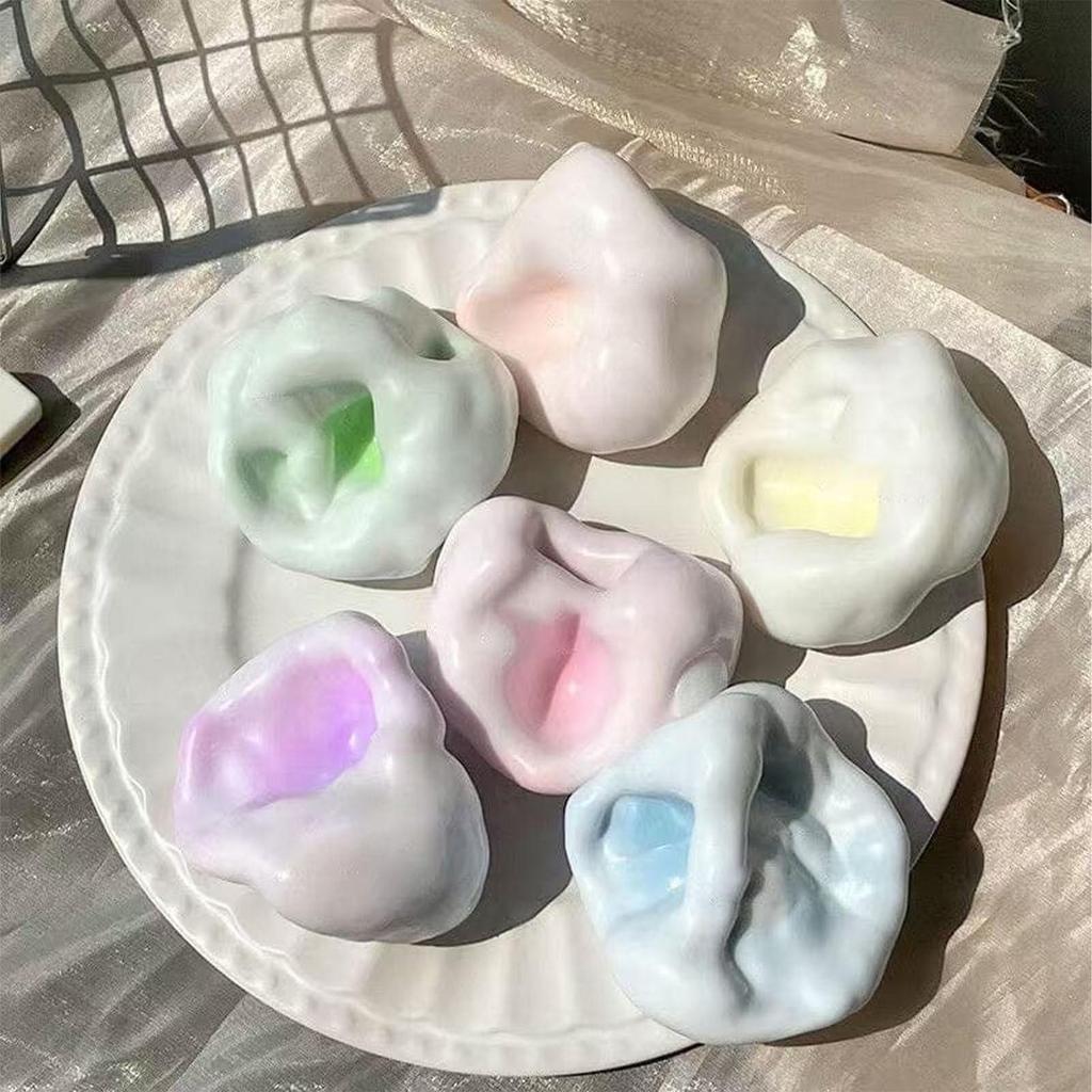 ของเล่นบีบลูกบอลโมจิขนาด 4 ซม. ของเล่นบีบลูกบอลขึ้นรูปแบบพกพา noath