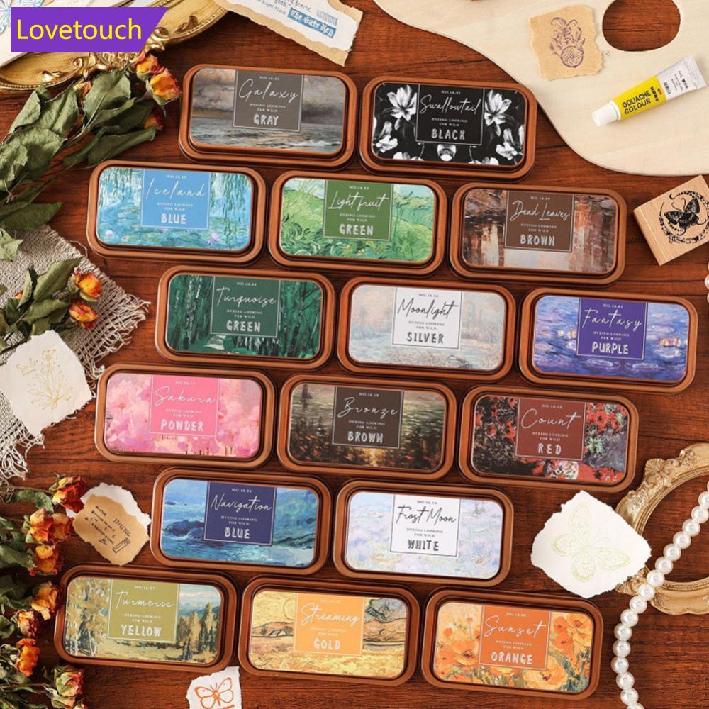 LOVETOUCH Neutral Ink Retro Seal Paste Ink Pad Ink Paste นิเวศวิทยาผ้าฝ้ายซีลวางแห้งเร็วหมึกกันน้ําแ