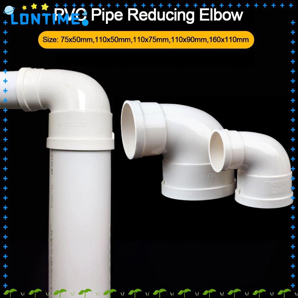 LONTIME ข้อศอกลดท่อ, มุมข้อต่อท่อพีวีซีสีขาว, ท่อข้อศอก 2 ทาง 90 องศา DIY กรอบ