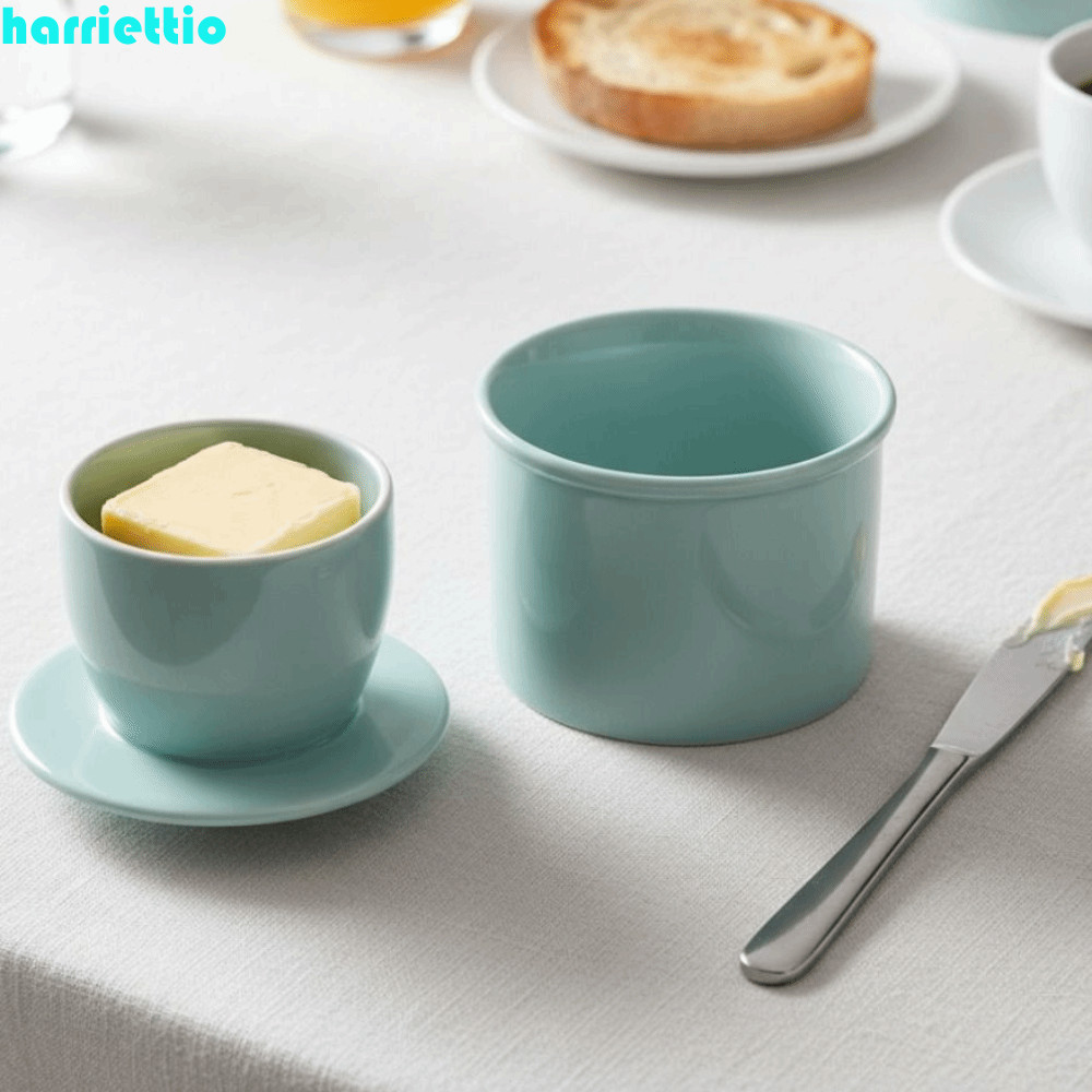HARRIETTIO French Butter Crock, ถ้วยเนยปิดผนึก