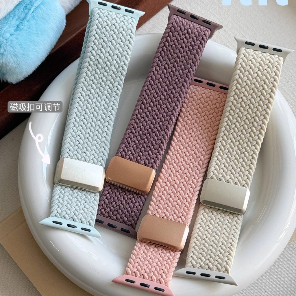 [สต๊อกพร้อมจัดส่งที่รวดเร็ว] Yiyishop Strap Magnetic Buckle Elastic Braided Strap เหมาะสําหรับ iwatc