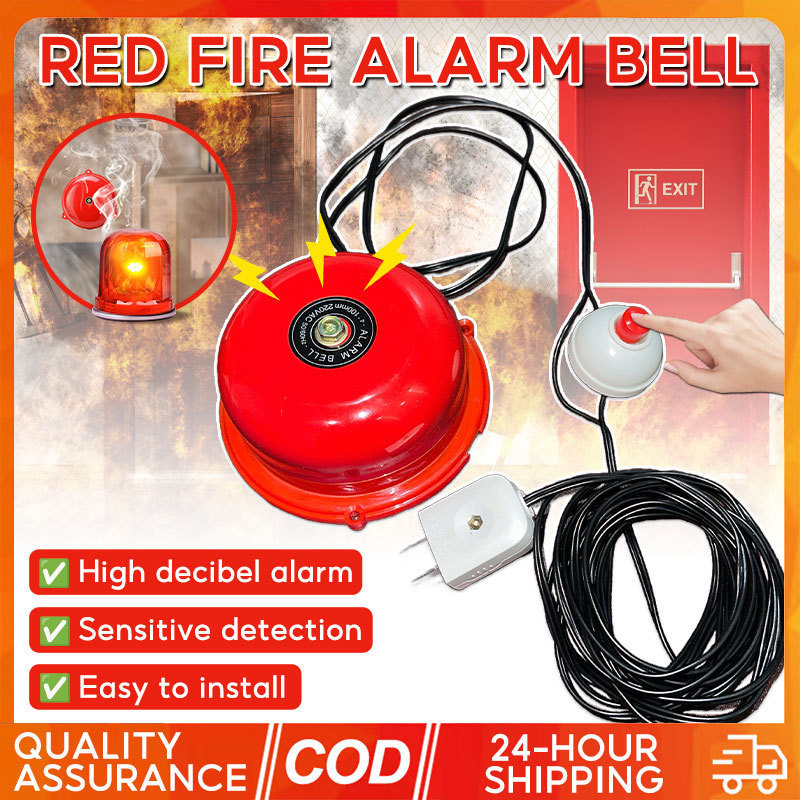 กระดิ่งเตือนอัคคีภัย CB 220V กระดิ่งเตือนอัคคีภัย กระดิ่งเตือนอัคคีภัย สีแดง