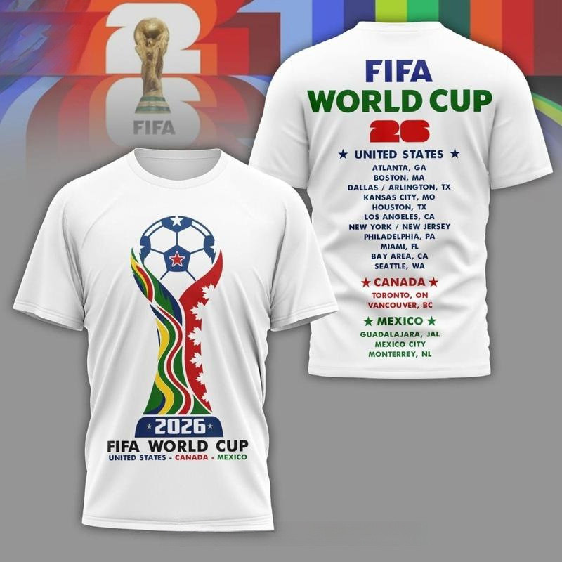 เสื้อยืดสำหรับแฟนบอลฟุตบอลโลก ปี 2026 (สหรัฐฯ, แคนาดา และเม็กซิโก)