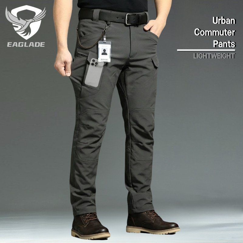 EAGLADE Urban Techwear Pants แห้งเร็วไร้เหล็ก พร้อมด้วย 10 ซิปพิเศษ สำหรับการใช้งานในทุกวันและสไตล์โมเดิร์น
